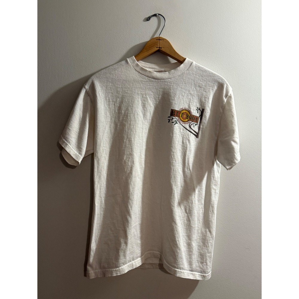 Vintage Mens White Chicagoland Bicycle Federation 2004 T-Shirt M